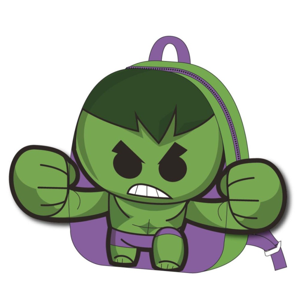 Avengers Hulk plush backpack, bag 22 cm