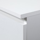 Bureau JENNA 1 porte 1 Tiroir 3 étagères 90x74X50 cm blanc