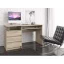 Bureau ERINO Bois MDF  Gauche  4 tiroirs facade Marron 90x50x77 cm