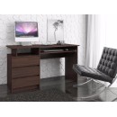 Bureau ERINO Bois MDF  Gauche 4 tiroirs facade Marron 90x50x77 cm