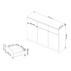 KOMODA K140 3D 3SZ CLP CAPUCCINO POŁYSK