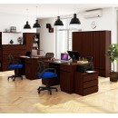 Bureau LINO Chêne 2 portes 2 tiroirs  5 étagères 135x50x77 cm