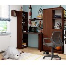 Bureau bibliothèque MIKA 5 étagères 125x50x180 cm Marron