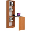 Bureau bibliothèque MIKA 5 étagères 125x50x180 cm Marron clair