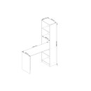 Bureau bibliothèque MIKA 5 étagères 125x50x180 cm Blanc