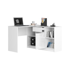 Bureau d'angle VERO 120x126x79 cm Blanc brillant