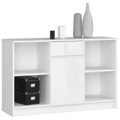Bureau d'angle VERO 120x126x79 cm Blanc brillant