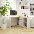 Bureau d'angle VERO 120x126x79 cm Blanc brillant