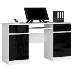 Bureau LINO Chêne 2 portes 2 tiroirs  5 étagères 135x50x77 cm