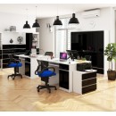 Bureau LINO Chêne 2 portes 2 tiroirs  5 étagères 135x50x77 cm