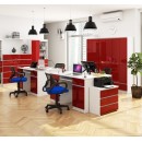 Bureau LINO Chêne 2 portes 2 tiroirs  5 étagères 135x50x77 cm