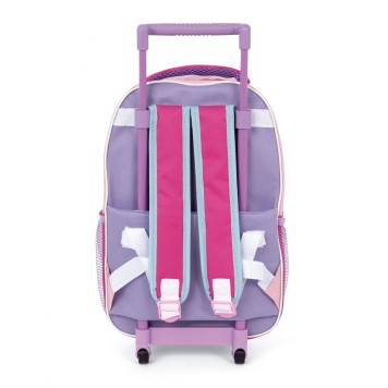 Disney Lilo and Stitch Pink Angel rolling preschool backpack, bag 36 cm