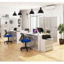 Bureau LINO Chêne 2 portes 2 tiroirs  5 étagères 135x50x77 cm