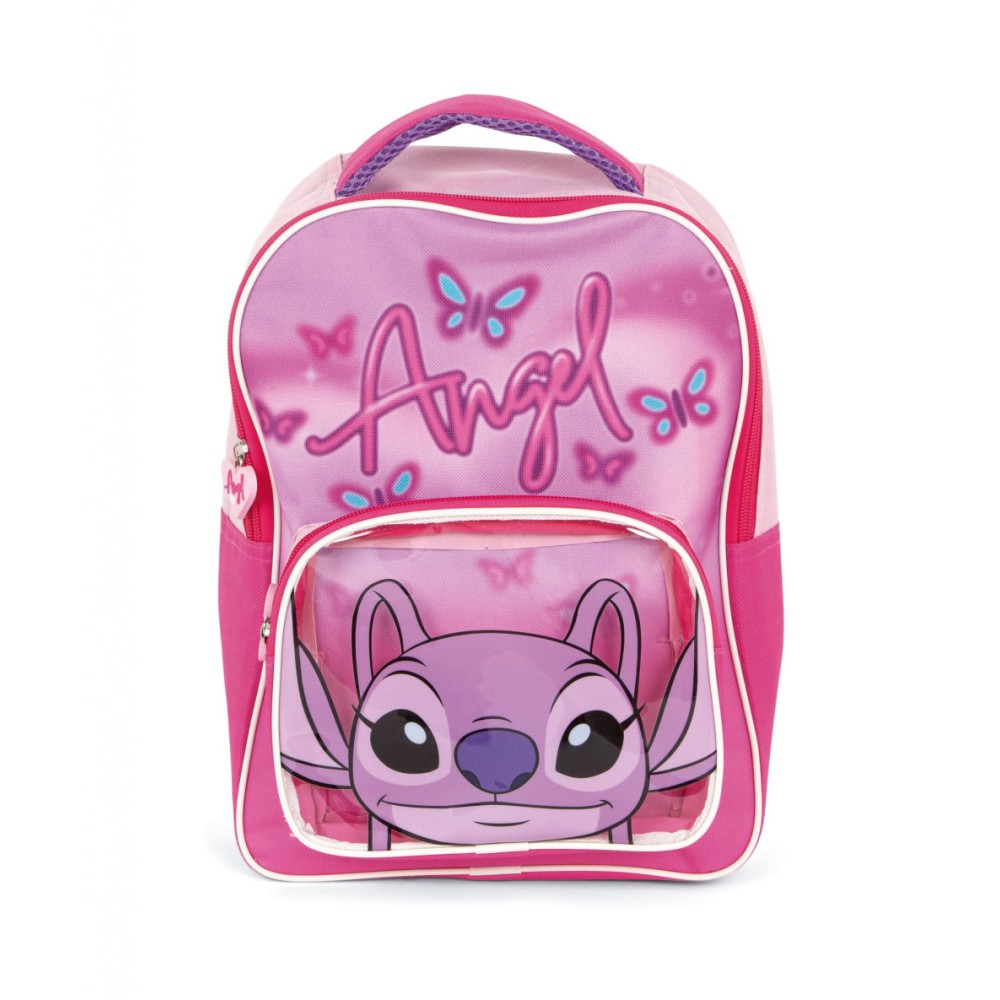 Disney Lilo and Stitch Pink Angel backpack, bag 30 cm