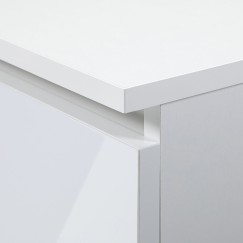 Bureau LINO Chêne 2 portes 2 tiroirs  5 étagères 135x50x77 cm