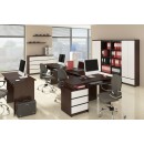 Bureau ERINO Bois MDF  Gauche  4 tiroirs facade Blanc 90x50x77 cm