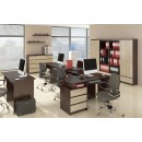 Bureau ERINO Bois MDF  Gauche  4 tiroirs facade Marron 90x50x77 cm