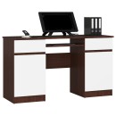Bureau LINO Chêne 2 portes 2 tiroirs  5 étagères 135x50x77 cm
