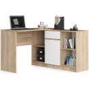 Bureau d'angle VERO 120x126x79 cm Bois porte blanche