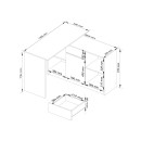 Bureau d'angle VERO 120x126x79 cm Bois porte blanche