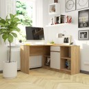 Bureau d'angle VERO 120x126x79 cm Bois porte blanche