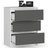 KOMODA K60 3SZ CLP BIAŁY / SZARY