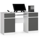 Bureau LINO Chêne 2 portes 2 tiroirs  5 étagères 135x50x77 cm