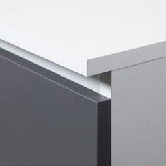Bureau LINO Chêne 2 portes 2 tiroirs  5 étagères 135x50x77 cm