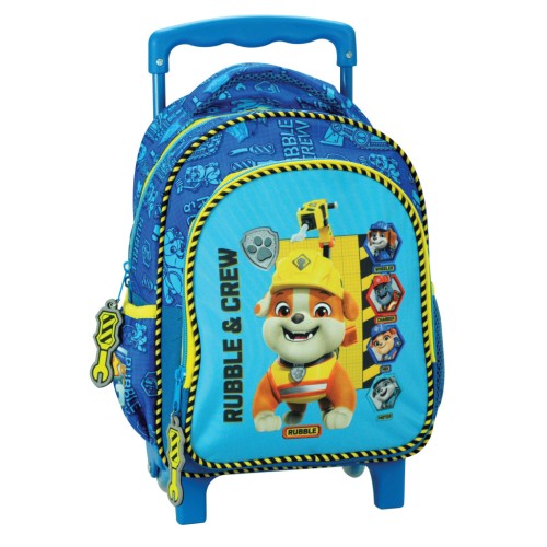 Paw Patrol Rubble & Crew rolling kindergarten backpack, bag 30 cm