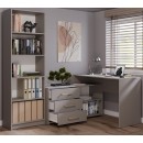 Bureau d'angle NOZE 3 tiroirs Gris 120X50X76 cm