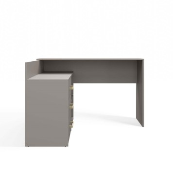 Bureau d'angle NOZE 3 tiroirs Gris 120X50X76 cm
