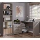 Bureau d'angle NOZE 3 tiroirs Gris 120X50X76 cm
