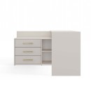 Bureau d'angle NOZE 3 tiroirs Blanc 120X50X76 cm