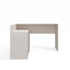 Bureau d'angle NOZE 3 tiroirs Blanc 120X50X76 cm