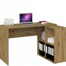Bureau d'angle RITA 120x50x76 cm 4 niches de rangement Bois