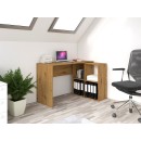 Bureau d'angle RITA 120x50x76 cm 4 niches de rangement Bois