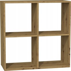 Bureau d'angle RITA 120x50x76 cm 4 niches de rangement Bois