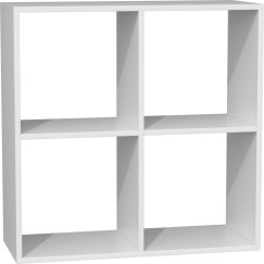 Bureau d'angle RITA 120x50x76 cm 4 niches Blanc