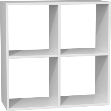 Bureau d'angle RITA 120x50x76 cm 4 niches Blanc