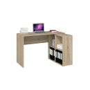 Bureau d'angle RITA 120x50x76cm 4 niches de rangement Bois Sonoma