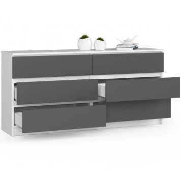 KOMODA K160 6SZ CLP BIAŁY / SZARY