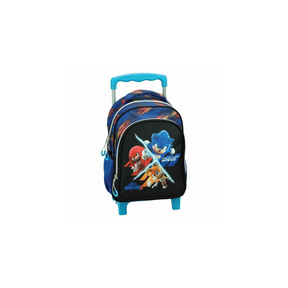 Sonic the Hedgehog Brawn rolling kindergarten backpack, bag 30 cm