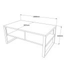 Table basse bois anthracite antique noir 100x60x44,5 cm
