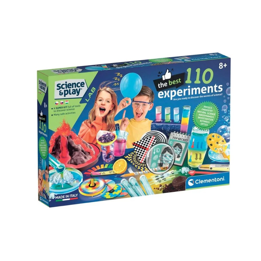 Colour Science & Play Clementoni 110 Best Science Experiments Kit