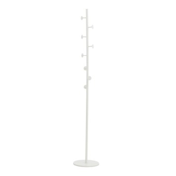 Porte manteau blanc métal 30x30x173 cm
