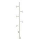 Porte manteau blanc métal 30x30x173 cm
