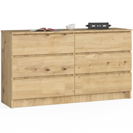 KOMODA K140 6SZ CLP DĄB ARTISAN
