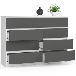 KOMODA K140 8SZ CLP BIAŁY / SZARY