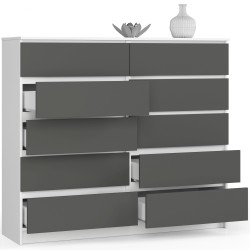 KOMODA K140 10SZ CLP BIAŁY / SZARY