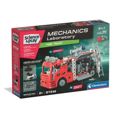 Vehicle Mechanics Fire Truck 2-in-1 Construction Toy Clementoni